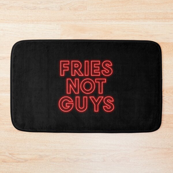 Item preview, Fries Not Guys Neon Slogan designed and sold by thetshirtworks.