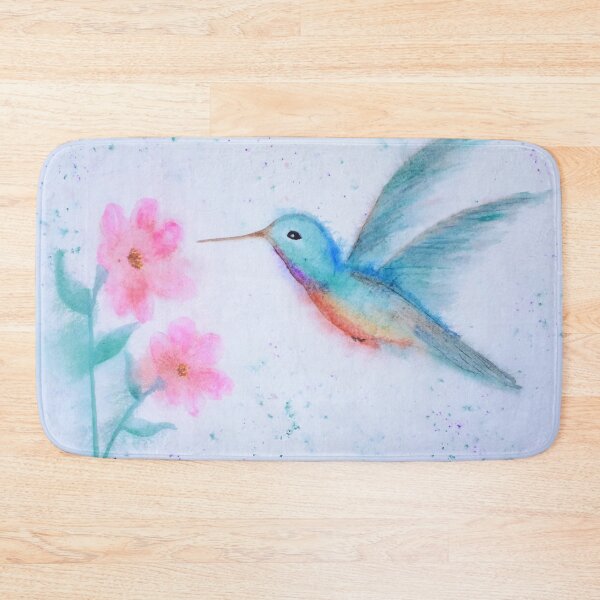 Item preview, Hummingbird enjoying the flower's nectar designed and sold by RockPaperArt.