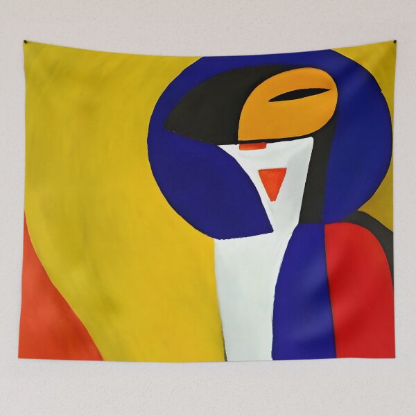 Item preview, Lady with a Hat On, Cubist Art Piece designed and sold by The Bubble 1307.