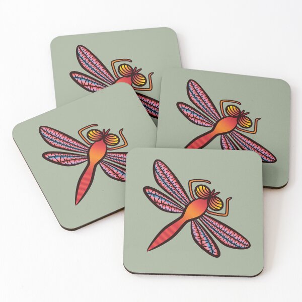 Item preview, RETRO BUGS DRAGONFLY Cute Dragonfly Friendly Bug Insect with Graphic Cartoon Tattoo Style - UnBlink Studio by Jackie Tahara designed and sold by Jackie Tahara of UnBlink Studio.