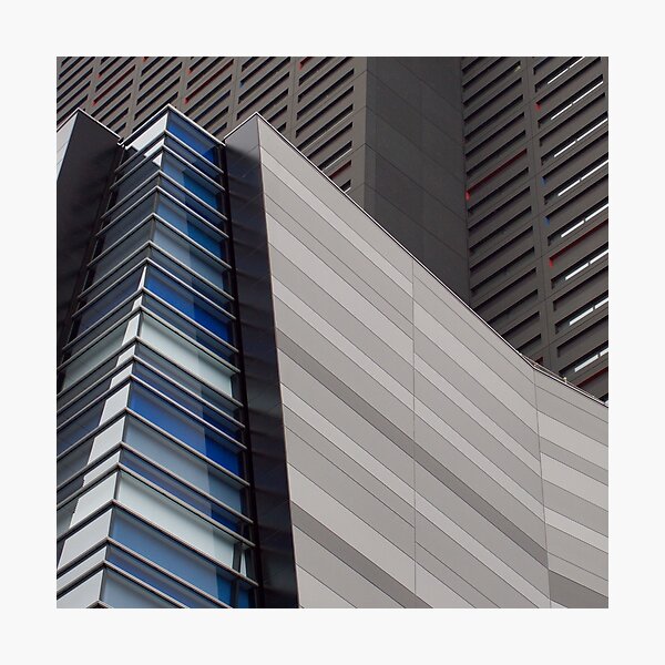 Modern architecture in old Shinjuku Photographic Print
