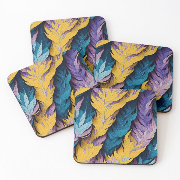 Artikelvorschau, Colorful Feathers Pattern entworfen und verkauft von BYNDART.