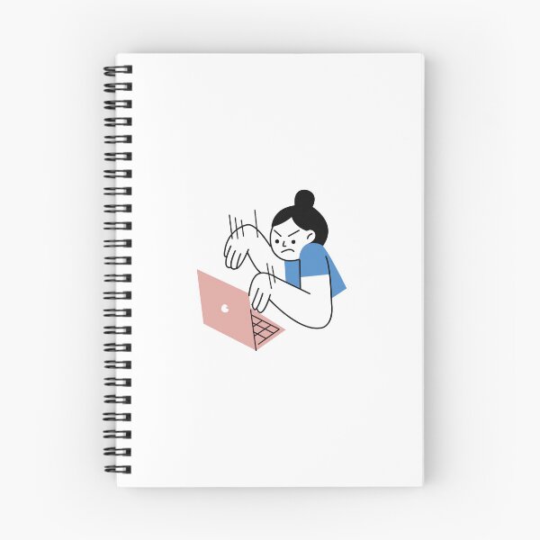 Item preview, Angry Typing Girl Cartoon design designed and sold by onlyheba.