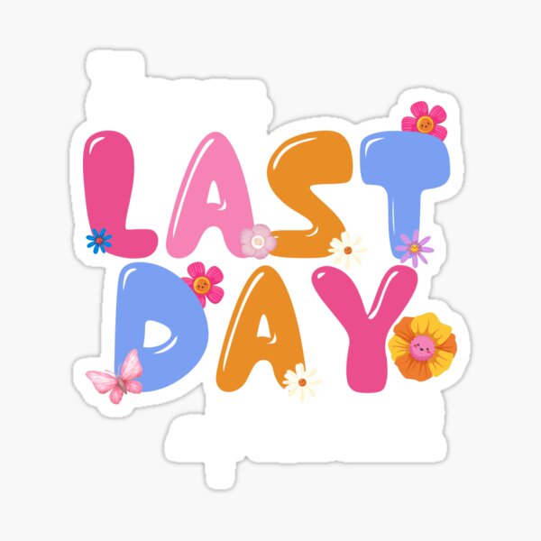 Happy Last Day Of School Graduation Groovy Teacher Student Sticker