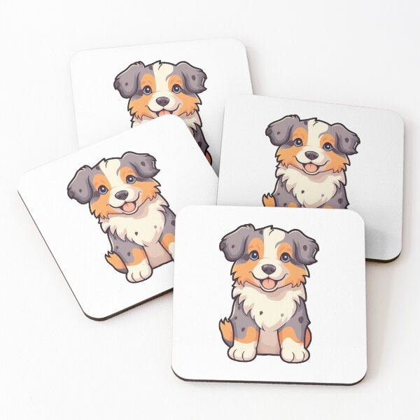 Item preview, Cute Fluffy Australian Shepherd Puppy Design for Dog Lovers designed and sold by Stickerpets.