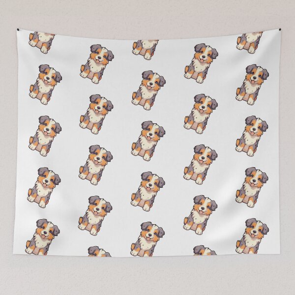 Item preview, Cute Fluffy Australian Shepherd Puppy Design for Dog Lovers designed and sold by Stickerpets.