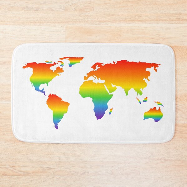 Item preview, Rainbow worldmap designed and sold by Inspirationmotivation.