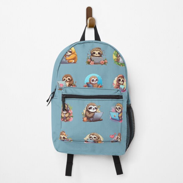 Item preview, Cute Sloths with Cool Laptops **Choose Large Stickers Pack or Magnets!** designed and sold by AdiRemba.