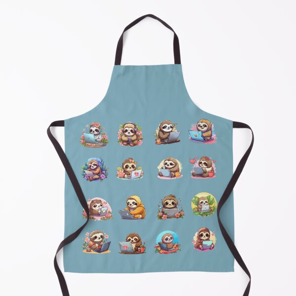 Item preview, Cute Sloths with Cool Laptops **Choose Large Stickers Pack or Magnets!** designed and sold by AdiRemba.