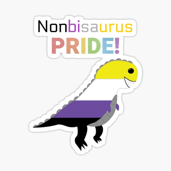 Non-Binary-Dino Die Cut Sticker