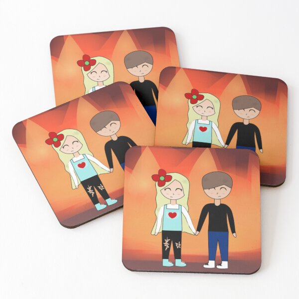 Item preview, Freddie and Eve holding hands - fire designed and sold by GooglyEyes-.
