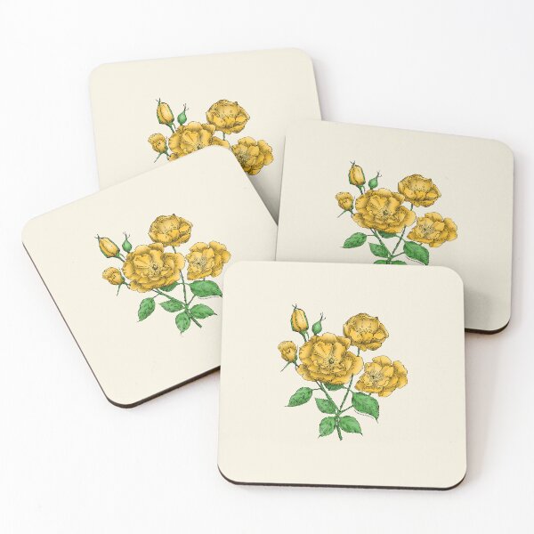 Item preview, Yellow Flat Rose Bloom Semi-Double 8-15 Petals In 2 Rows designed and sold by Rachael Taylor.