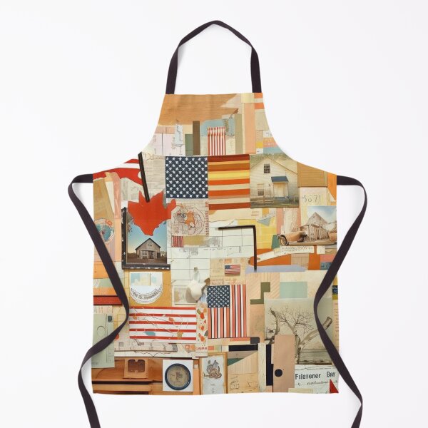 Item preview, America Retro Vintage Patchwork of Americana Pattern Collage designed and sold by BrandonArtWorld.