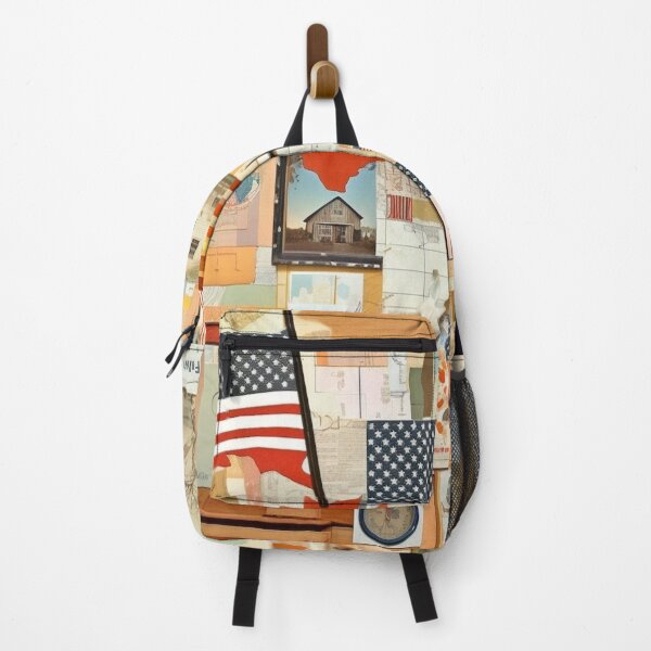 Item preview, America Retro Vintage Patchwork of Americana Pattern Collage designed and sold by BrandonArtWorld.