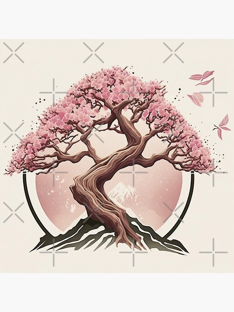 mit Poster | Redbubble Kirschblüten-Sakura-Baum\