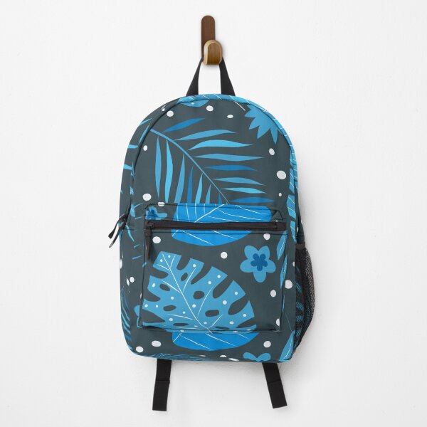 Item preview, Blue Exotic Tropical Leaves Pattern designed and sold by Yasminepatterns .