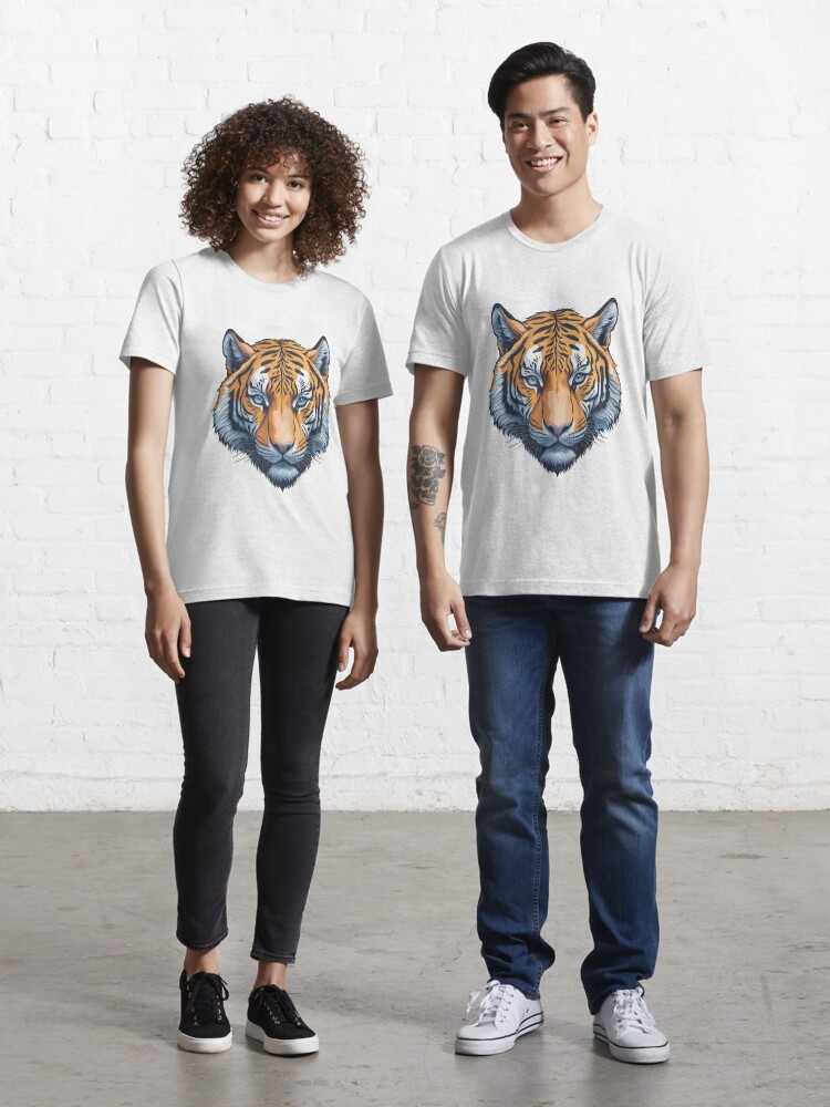 T-shirt Design - Tiger Head Illustration