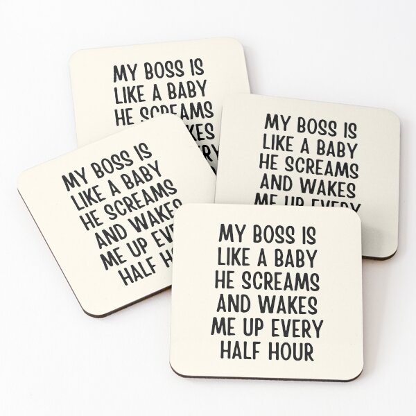 Item preview, My Boss Is Like A Baby | Jokes designed and sold by FunnyFactDesign.