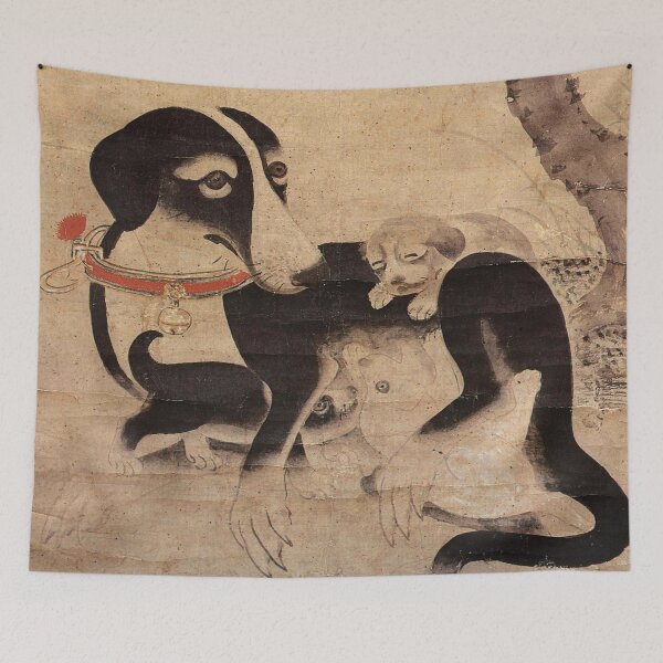 Item preview, Korean Painting Minhwa Mother Dog and Puppies designed and sold by tangerinemars.