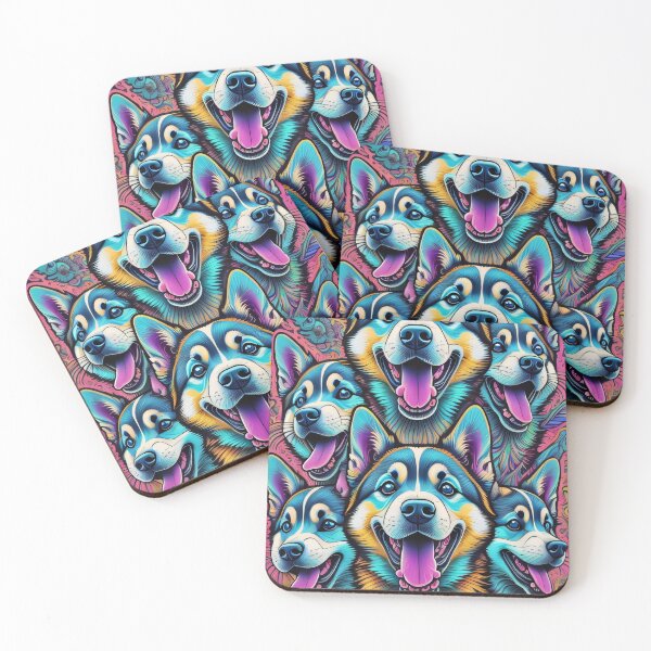 Item preview, Colourful Huskies designed and sold by sekrecja.