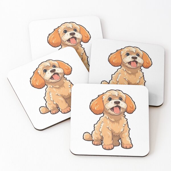 Item preview, Cute Fluffy Cartoon Brown Cockapoo Design for Dog Lovers designed and sold by Stickerpets.