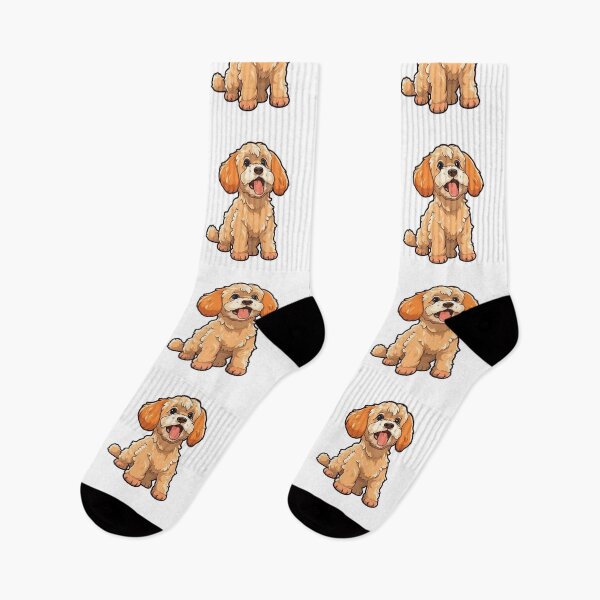 Item preview, Cute Fluffy Cartoon Brown Cockapoo Design for Dog Lovers designed and sold by Stickerpets.