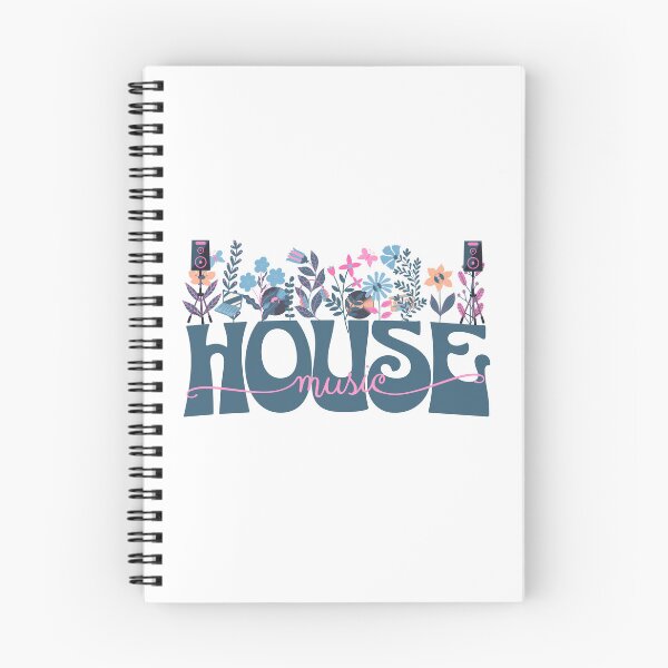 Item preview, HOUSE MUSIC  - In Full Bloom (slate/pink/orange) designed and sold by Discothreadz.