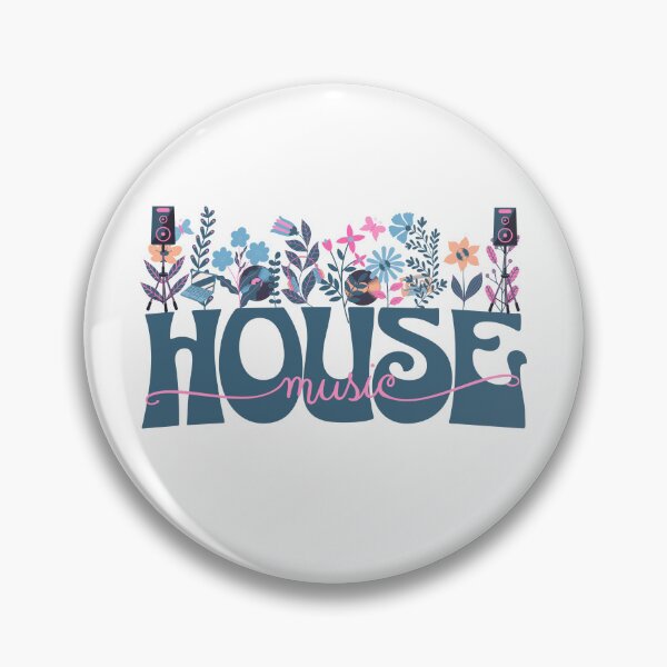 Item preview, HOUSE MUSIC  - In Full Bloom (slate/pink/orange) designed and sold by Discothreadz.