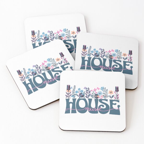 Item preview, HOUSE MUSIC  - In Full Bloom (slate/pink/orange) designed and sold by Discothreadz.
