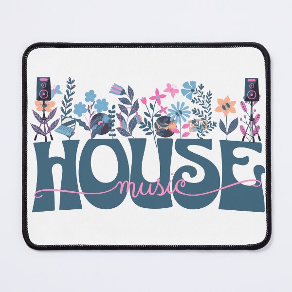 Item preview, HOUSE MUSIC  - In Full Bloom (slate/pink/orange) designed and sold by Discothreadz.