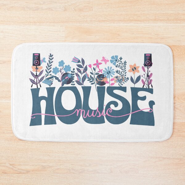 Item preview, HOUSE MUSIC  - In Full Bloom (slate/pink/orange) designed and sold by Discothreadz.