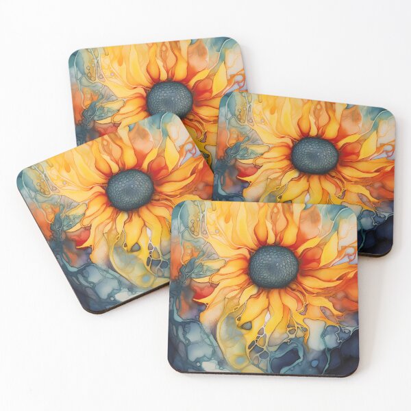 Artikelvorschau, Fröhliches Sonnenblumen-Aquarell entworfen und verkauft von ZombiOctopi.