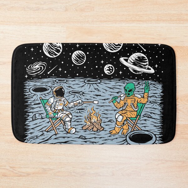 Item preview, Astronaut and alien burning marshmallows designed and sold by Acim0.