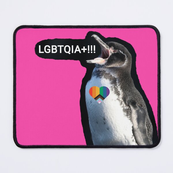 Item preview, Fuchsia #FC46AA Galapagos Penguin screams LGBTQIA+ designed and sold by SBPenguins.