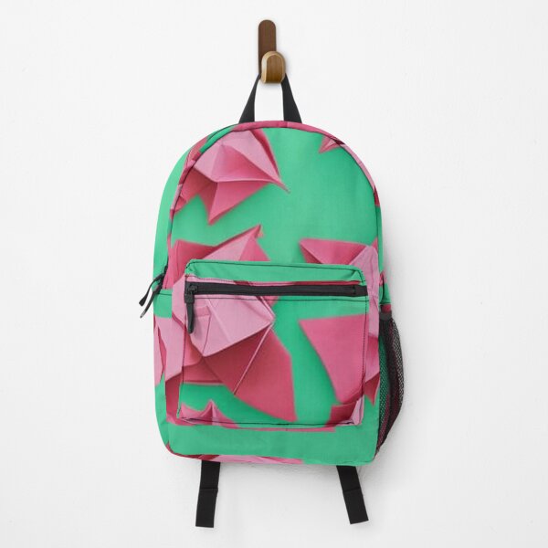 Item preview, Pink and Green Origami Pattern Print designed and sold by LILAC-INFANT.