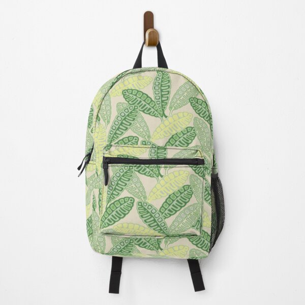 Item preview, CALATHEAS Hawaiian Tropical Botanical Plants Mid-Century Graphic Leaves Pattern in Green Mint Light Yellow on Cream - UnBlink Studio by Jackie Tahara designed and sold by Jackie Tahara of UnBlink Studio.