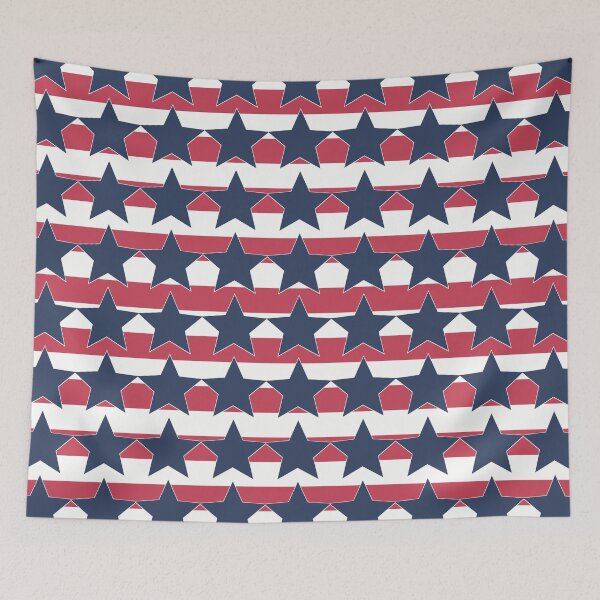 Item preview, Fourth of July Independence Day Red White Blue Seamless Repeat Pattern designed and sold by MoePark.