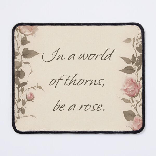 Item preview, In a world of thorns, be a rose. designed and sold by ganjaman71.
