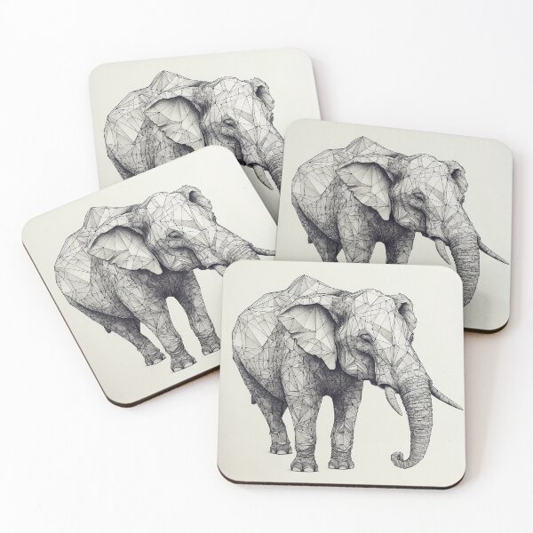 Item preview, Elephant line drawing design designed and sold by Feluceo.