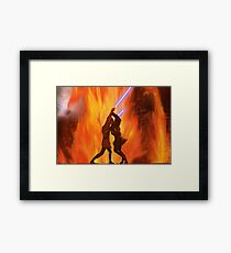 Lava Fight Anakin VS Obi Wan // Star Wars Framed Print