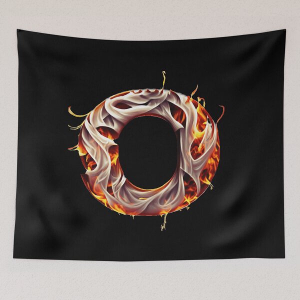 Item preview, Letter < O > Fire Style designed and sold by ImgByLili.