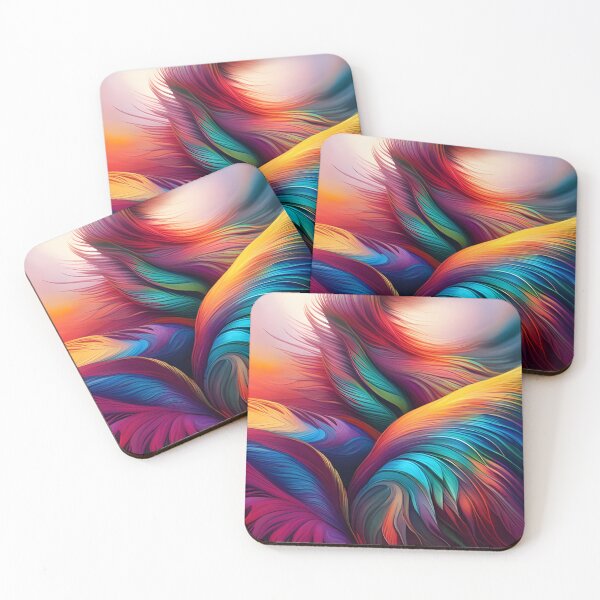 Item preview, Abstract Rainbow Feather Pattern designed and sold by WitchyWare.
