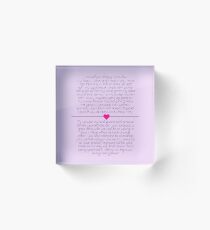 Tamy wedding vows Acrylic Block