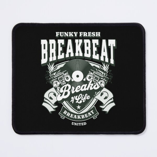 Item preview, BREAKBEAT - Funky Fresh 4 Life (white/light green) designed and sold by Discothreadz.