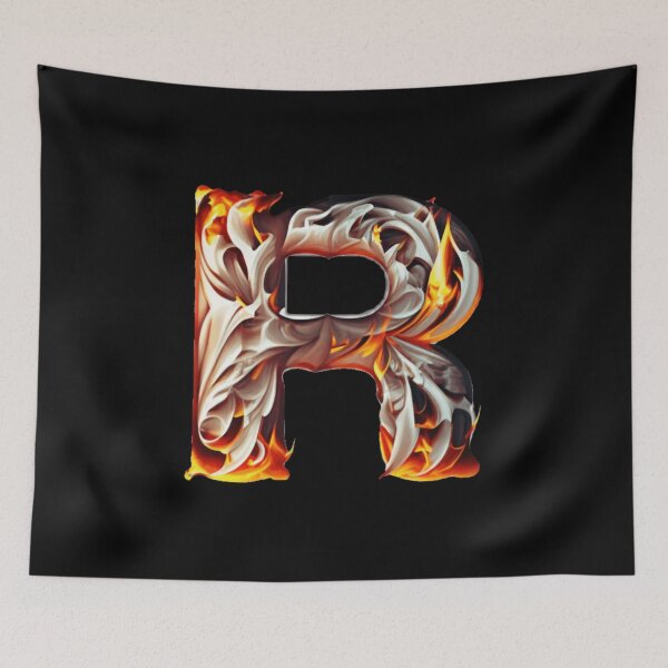 Item preview, Letter < R > Fire Style designed and sold by ImgByLili.