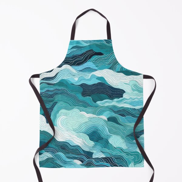 Item preview, Abstract Swirly Blue Ocean Waves Pattern designed and sold by TheArtMage.