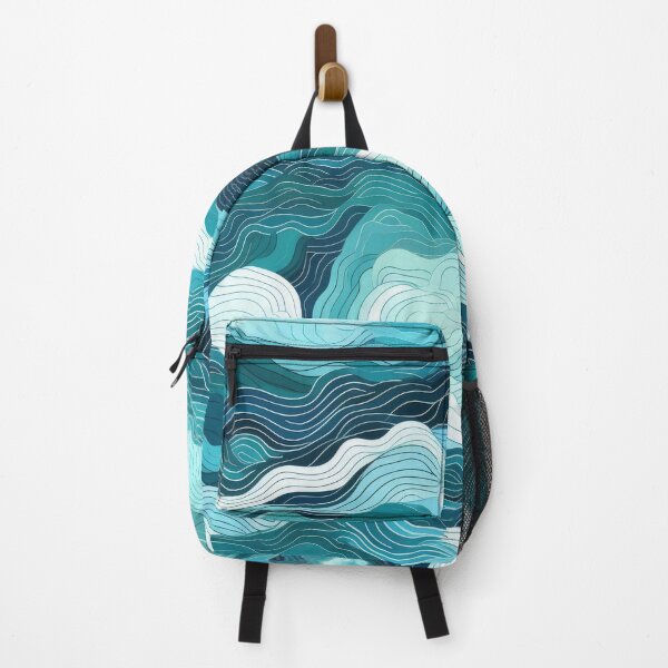 Item preview, Abstract Swirly Blue Ocean Waves Pattern designed and sold by TheArtMage.