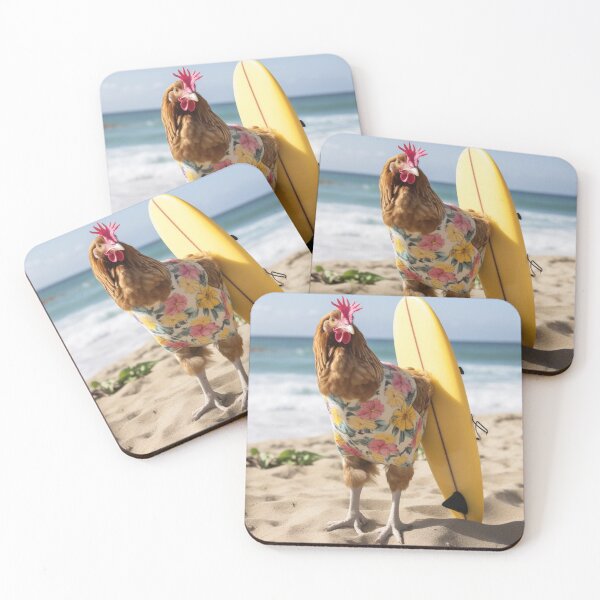 Item preview, Summer Surfing Chicken designed and sold by AbsudlyEpicAI.