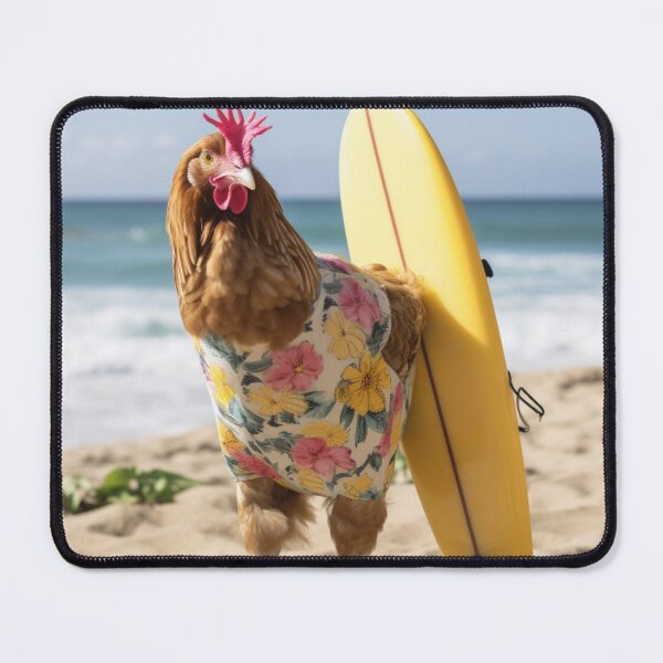 Item preview, Summer Surfing Chicken designed and sold by AbsudlyEpicAI.