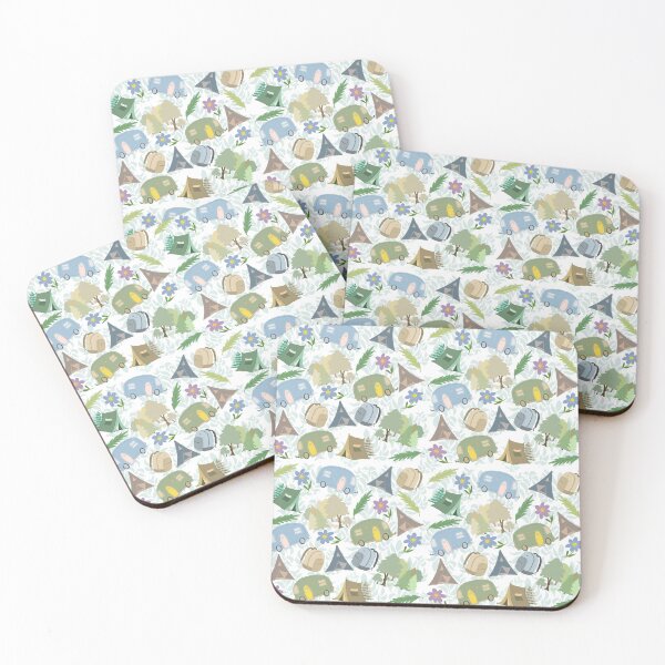 Item preview, Set Up Camp Camping Print Outdoors Tents Campers Nature designed and sold by Mossy Shed Prints.